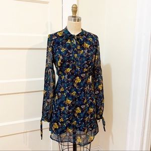 NWT Band of Gypsies PussyBow Floral Print Dress